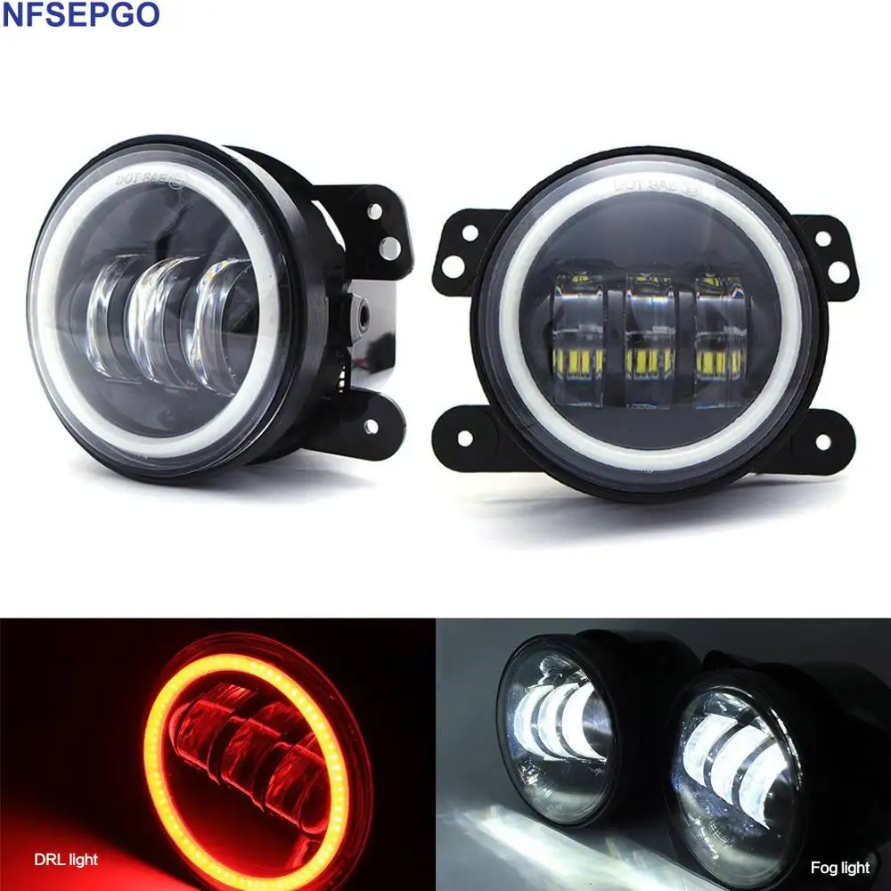 2pcs LED Fog Light Kit 30W 4inch For 97~17 Jeep Wrangler JK TJ CJ Rubicon Sahara 4 inch white halo Ring DRL Fog Lights For Dodge
2pcs LED Fog Light Kit 30W 4inch For 97~17 Jeep Wrangler JK TJ CJ Rubicon Sahara 4 inch white halo Ring DRL Fog Lights For Dodge