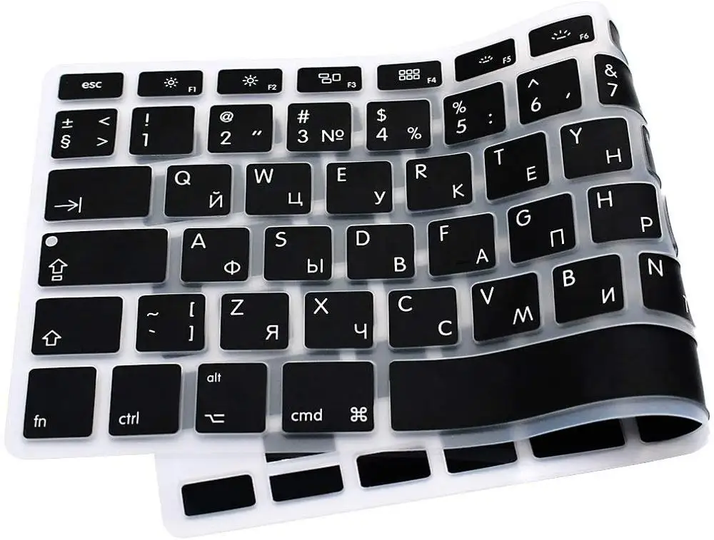Чехол для клавиатуры Macbook Air 13 с русскими буквами силиконовый защитный чехол Mac Book