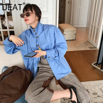 DEAT 2020 new spring and summer full sleeves high quality shirt stand collar buttons lantern sleeves shirt blouse WK57405L
DEAT 2020 new spring and summer full sleeves high quality shirt stand collar buttons lantern sleeves shirt blouse WK57405L