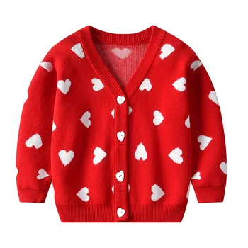 Autumn and Winter Jacket Girls Cardigan Love Knitted Sweater Jacket Red Soft and Comfortable 2-3 Year Old Baby Christmas Clothes
Autumn and Winter Jacket Girls Cardigan Love Knitted Sweater Jacket Red Soft and Comfortable 2-3 Year Old Baby Christmas Clothes