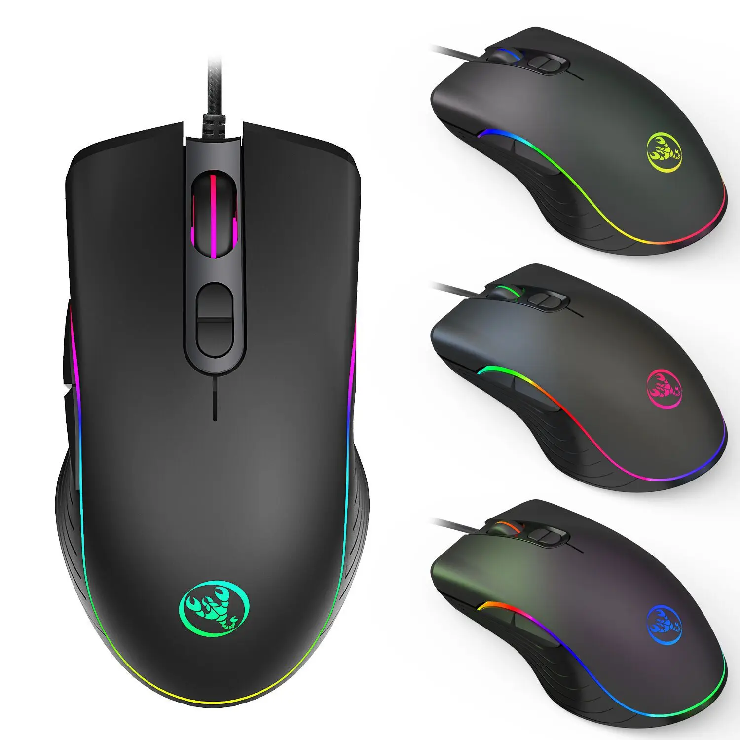 A867rgb Light-Emitting Game Mouse E-Sports Wired Mouse Four-Speed Adjustable up to 64-Bit Pi Macro Programming
A867rgb Light-Emitting Game Mouse E-Sports Wired Mouse Four-Speed Adjustable up to 64-Bit Pi Macro Programming