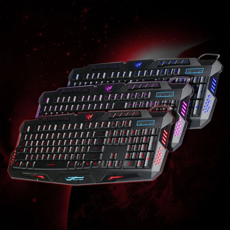 Russian Version 3 Color Backlight LED USB Powered Wired Gaming Keyboard For Gamer
Russian Version 3 Color Backlight LED USB Powered Wired Gaming Keyboard For Gamer