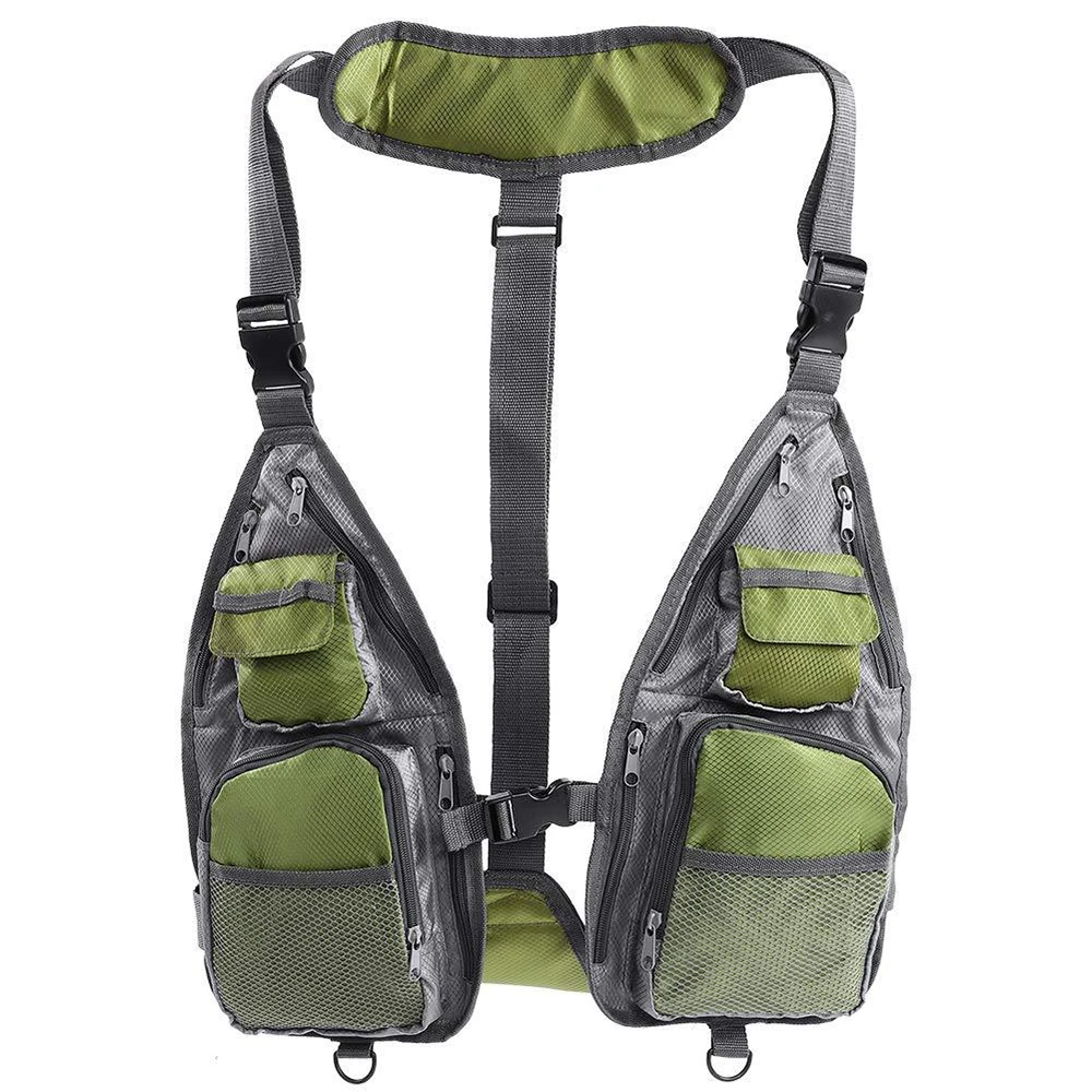 Fly Fishing Vest Multi-Function for Men with 4 Pockets Breathable Mesh and Strap Fishing Gear for Outdoors Stream Fishing
Fly Fishing Vest Multi-Function for Men with 4 Pockets Breathable Mesh and Strap Fishing Gear for Outdoors Stream Fishing