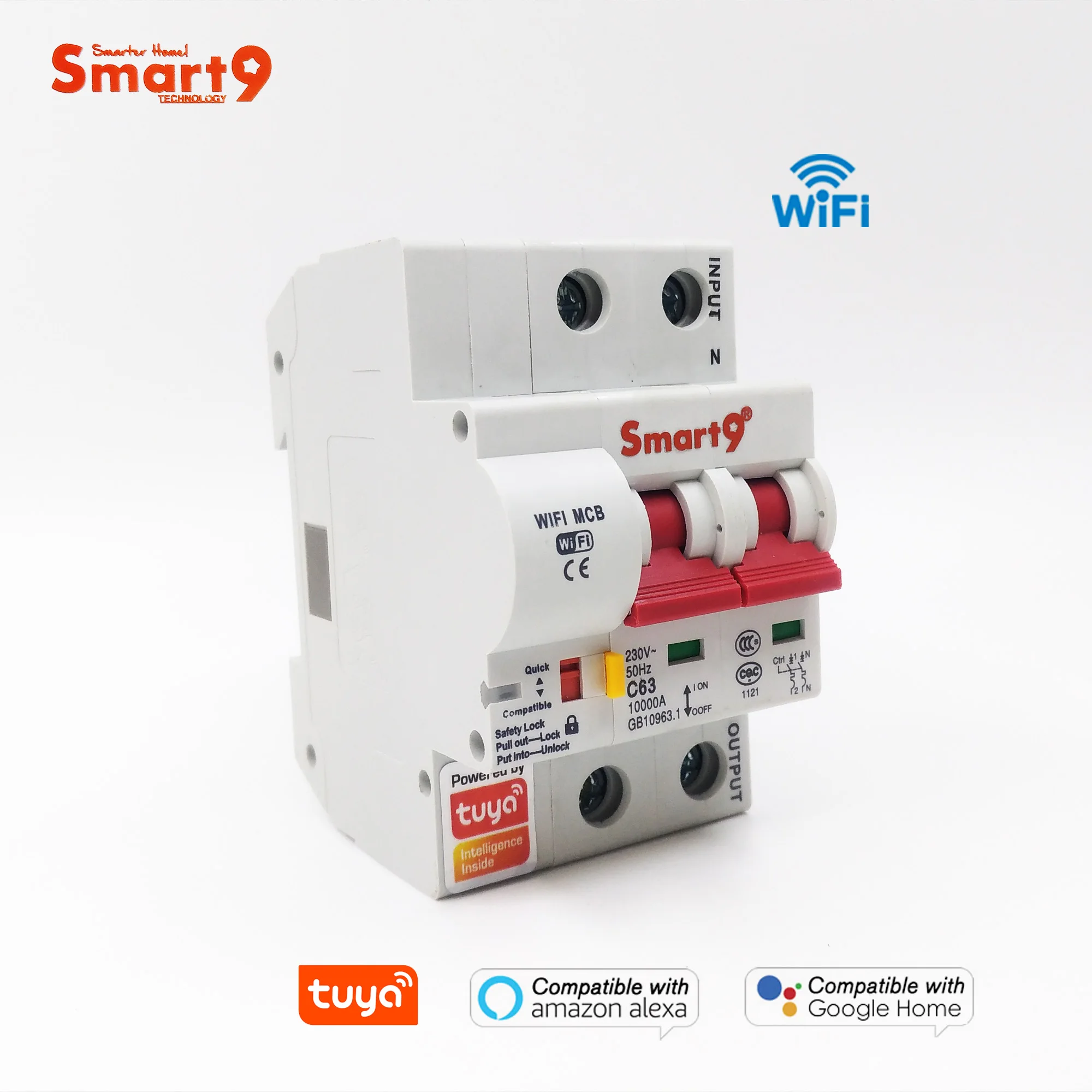 Smart9 Wifi Circuit Breaker 2P 63A MCB TuYa Home Automation Smart Life APP Works with Alexa Echo and Google Home
Smart9 Wifi Circuit Breaker 2P 63A MCB TuYa Home Automation Smart Life APP Works with Alexa Echo and Google Home