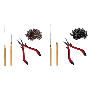 1 Set of Hair Extension Tool Kit Clamp Hook Pull Pin 200Pc Micro-Silicone Link Ring Beads for Professional Hairdressing Tool Acc
1 Set of Hair Extension Tool Kit Clamp Hook Pull Pin 200Pc Micro-Silicone Link Ring Beads for Professional Hairdressing Tool Acc