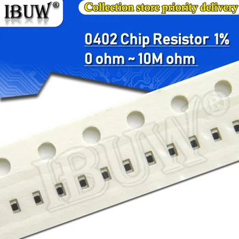 100pcs 0402 1% SMD resistor 0R ~ 10M 1/16W 0 1 10 100 150 220 330 ohm 1K 2.2K 10K 100K 0R 1R 10R 100R 150R 220R 330R 1M 4.7K
100pcs 0402 1% SMD resistor 0R ~ 10M 1/16W 0 1 10 100 150 220 330 ohm 1K 2.2K 10K 100K 0R 1R 10R 100R 150R 220R 330R 1M 4.7K