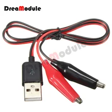 58cm Alligator Test Clips Clamp to USB Male Connector Power Supply Adapter Wire Cable Red and Black
58cm Alligator Test Clips Clamp to USB Male Connector Power Supply Adapter Wire Cable Red and Black