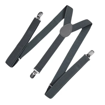 Unisex Clip on Suspender Elastic Y-Shape Back Formal Adjustable Braces, Dark Gray
Unisex Clip on Suspender Elastic Y-Shape Back Formal Adjustable Braces, Dark Gray