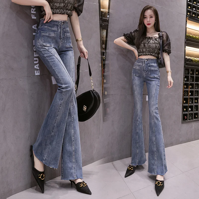Wide Leg Flared Pants Denim Jeans Women High Quality Elastic Waist Fashion Mom Jeans Ladies Elegant Fashion Long Pants
Wide Leg Flared Pants Denim Jeans Women High Quality Elastic Waist Fashion Mom Jeans Ladies Elegant Fashion Long Pants