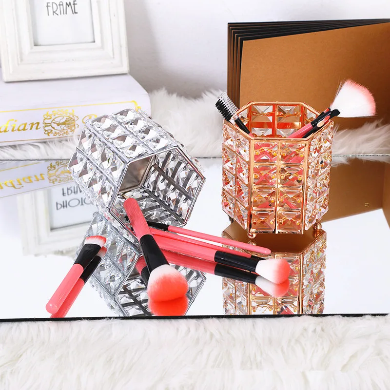 Hexagonal Crystal Pen Holder Makeup Brush Pot Storage Container Home Desktop Decorative Ornament
Hexagonal Crystal Pen Holder Makeup Brush Pot Storage Container Home Desktop Decorative Ornament