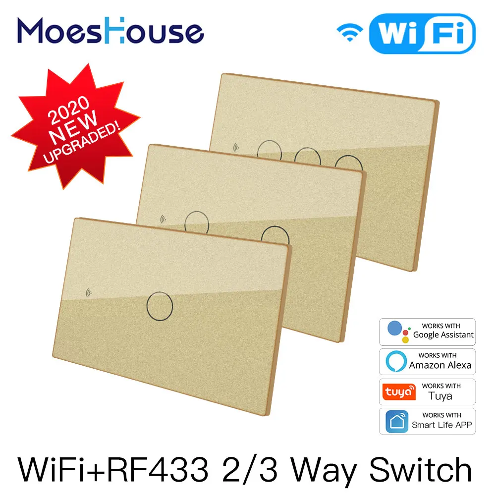 Smart Glass Panel Switch Smart Life/Tuya App Multi-Control Association, Voice Control with Alexa,Google Home,US 1/2/3 Gang
Smart Glass Panel Switch Smart Life/Tuya App Multi-Control Association, Voice Control with Alexa,Google Home,US 1/2/3 Gang