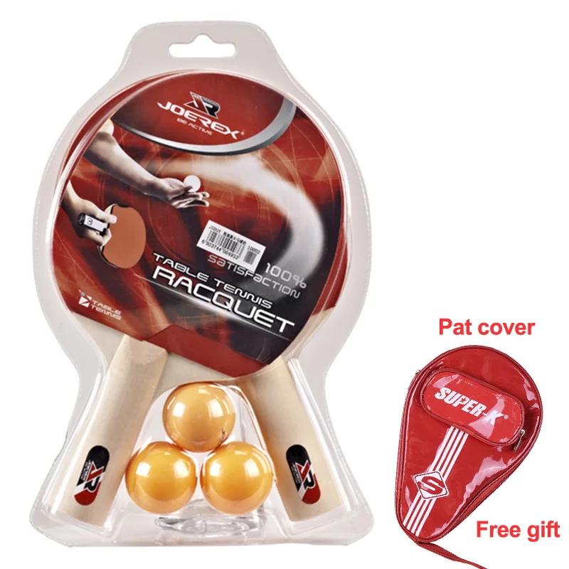 Joerex 5 Star Pingpong Racket set 2 Rack 3 Ball table tennis racket with rubber paddle Long handle tennis table rack offensive
Joerex 5 Star Pingpong Racket set 2 Rack 3 Ball table tennis racket with rubber paddle Long handle tennis table rack offensive