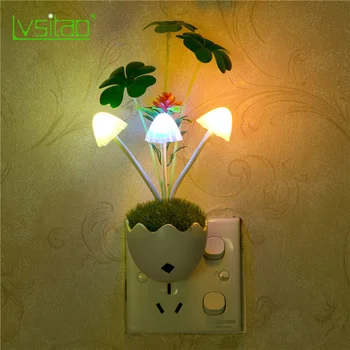 Potted Light Control Night Light Four-Leaf Clover Light Control Induction Plug-In Color Change Colorful Bedroom Night Light
Potted Light Control Night Light Four-Leaf Clover Light Control Induction Plug-In Color Change Colorful Bedroom Night Light