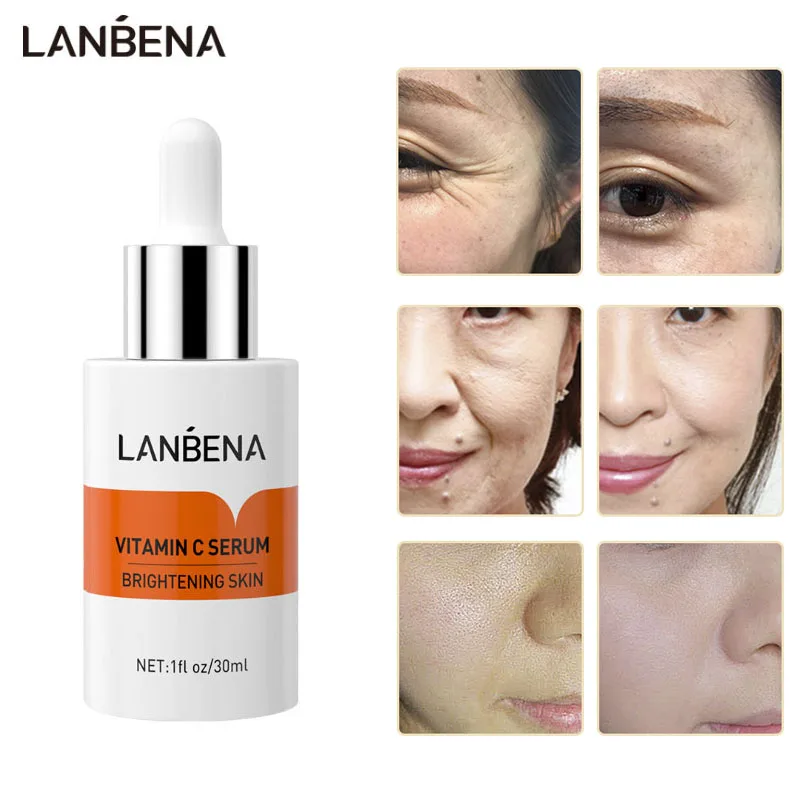 LANBENA Vitamin C Whitening Serum Brighten Face Skin Care Fade Dark Spots Freckle Anti Oxidation Anti-Aging Firming Essence 30ml
LANBENA Vitamin C Whitening Serum Brighten Face Skin Care Fade Dark Spots Freckle Anti Oxidation Anti-Aging Firming Essence 30ml