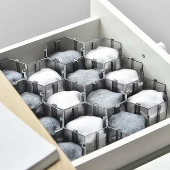 6PCS Grid Storage Box Honeycomb Underwear Pantyhose Drawer Partition Free Combination Organizer Transparent Bra Drawer Foldable
6PCS Grid Storage Box Honeycomb Underwear Pantyhose Drawer Partition Free Combination Organizer Transparent Bra Drawer Foldable
