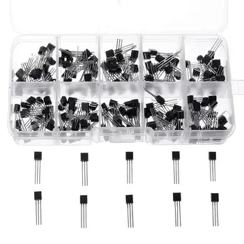 BC337 BC327 2N2222 2N2907 2N3904 2N3906 S8050 S8550 A1015 C1815 10Values*20pcs=200/set Transistors Box Pack Transistor kit
BC337 BC327 2N2222 2N2907 2N3904 2N3906 S8050 S8550 A1015 C1815 10Values*20pcs=200/set Transistors Box Pack Transistor kit