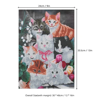 New 12x16 inches DIY 5D Diamond Painting Kit Cat Animal Pattern Resin Diamond Embroidery Modern Style Craft Home Wall Decor
New 12x16 inches DIY 5D Diamond Painting Kit Cat Animal Pattern Resin Diamond Embroidery Modern Style Craft Home Wall Decor