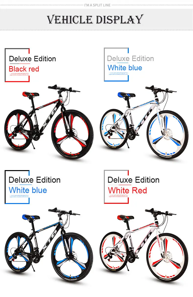 Top 24/26 Inch Mountain Bike Speed Double Shock Off-road Racing Student Adult Bicycle Men And Women Three-knife wheel 12 Top 24/26 Inch Mountain Bike Speed Double Shock Off-road Racing Student Adult Bicycle Men And Women Three-knife wheel 12