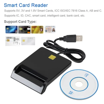 USB 2.0 Smart IC Card Reader Smart Card Reader For Bank Card IC/ID EMV Card Reader USB-CCID ISO7816 for Windows 7 8 10 Linux OS
USB 2.0 Smart IC Card Reader Smart Card Reader For Bank Card IC/ID EMV Card Reader USB-CCID ISO7816 for Windows 7 8 10 Linux OS