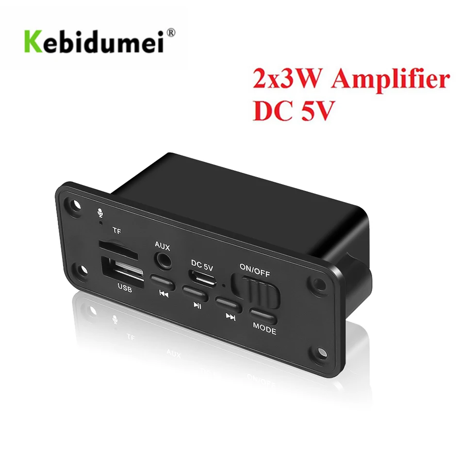 2*3W Amplifier DC 5V MP3 WMA Wireless Bluetooth 5.0 Decoder Board Audio Module USB FM TF Record Radio AUX input For Car
2*3W Amplifier DC 5V MP3 WMA Wireless Bluetooth 5.0 Decoder Board Audio Module USB FM TF Record Radio AUX input For Car