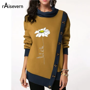 Raisevern Print Button Asymmetric Pullover Long Sleeve Sweater Casual Patchwork Female Vintage Sweater Oversize 3XL 
Raisevern Print Button Asymmetric Pullover Long Sleeve Sweater Casual Patchwork Female Vintage Sweater Oversize 3XL