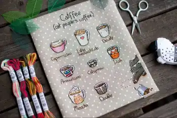 Counted Cross Stitch Kit Raspberry Elf Handmade Needlework For Embroidery 14ct Cross Stitch Cat knocks over coffee cup 
Counted Cross Stitch Kit Raspberry Elf Handmade Needlework For Embroidery 14ct Cross Stitch Cat knocks over coffee cup