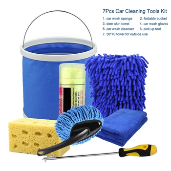 2020 New 7Pcs Microfibre Car Wash Cleaning Tools Set with Foldable Bucket for Exterior Washing Interior Cleaning
2020 New 7Pcs Microfibre Car Wash Cleaning Tools Set with Foldable Bucket for Exterior Washing Interior Cleaning