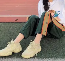 2020 rata del desierto 500 suave visión piedra Kanye West zapatillas de deporte Zapatos de blanco de sal negra 3M hombres entrenador de mujeres