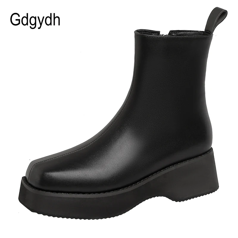 Gdgydh New Autumn Black Ankle Boots For Women Zipper Strange Style Platform Heels Ladies Casual Shoes Fall Square Toe Plus Size 
Gdgydh New Autumn Black Ankle Boots For Women Zipper Strange Style Platform Heels Ladies Casual Shoes Fall Square Toe Plus Size