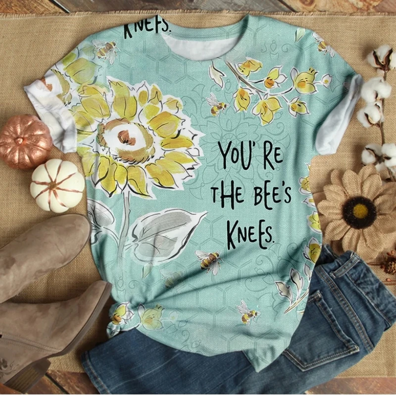 Women T shirt 3D beautiful flowers Color Fashion Cute Printed Top Female Tee Shirt Ladies Clothes T-shirt Summer
Women T shirt 3D beautiful flowers Color Fashion Cute Printed Top Female Tee Shirt Ladies Clothes T-shirt Summer