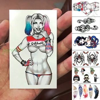 Waterproof Temporary Tattoo Sticker Suicide Squad Sexy Girl leon feather Fake Tatto Hand Arm Flash Tatoo for Men Women
Waterproof Temporary Tattoo Sticker Suicide Squad Sexy Girl leon feather Fake Tatto Hand Arm Flash Tatoo for Men Women