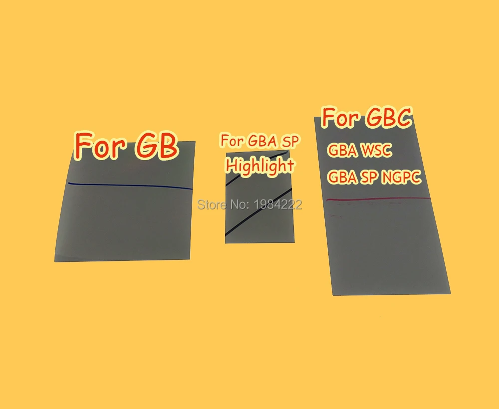 Polarized Polarizer Filter Film Sheet For Gamboy GB for GBA SP Highlight for GBC GBA WSC GBA SP NGPC Backlit Screen Modify Part
Polarized Polarizer Filter Film Sheet For Gamboy GB for GBA SP Highlight for GBC GBA WSC GBA SP NGPC Backlit Screen Modify Part