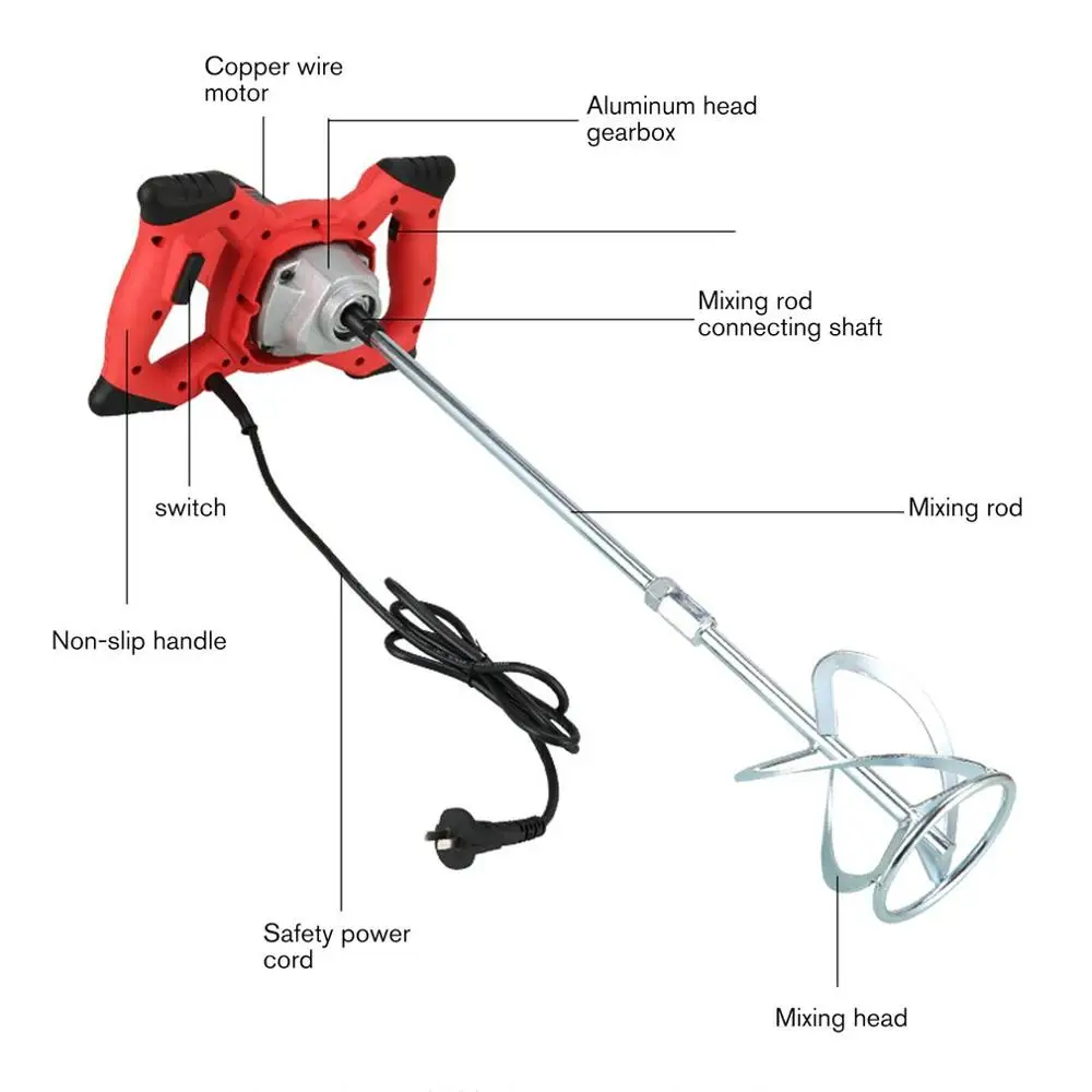 Handheld Electric Paint Mixer Speed Control Cement Plaster Mortar Putty Powder Coating Mixing Stirring Machine Tools
Handheld Electric Paint Mixer Speed Control Cement Plaster Mortar Putty Powder Coating Mixing Stirring Machine Tools