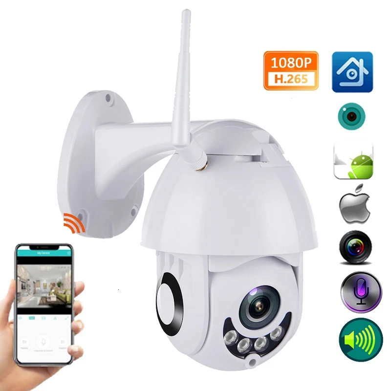 INTENERGIC1080p Wi Fi ip камера 2mp PTZ домашняя беспроводная для безопасности TF хранения на