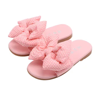 Kids Slippers For Girls Soft Sweet Children Outdoor Slides With Bow-knot Cute Summer 2020 Brand New Slip-on Korean Style 26-35 
Kids Slippers For Girls Soft Sweet Children Outdoor Slides With Bow-knot Cute Summer 2020 Brand New Slip-on Korean Style 26-35