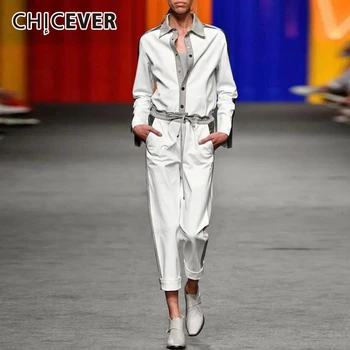 CHICEVER Patchwork Hit Color Two Piece Set For Women Long Sleeve High Waist Drawstring Pants Female Suit Autumn Fashion 2020
CHICEVER Patchwork Hit Color Two Piece Set For Women Long Sleeve High Waist Drawstring Pants Female Suit Autumn Fashion 2020