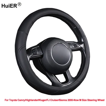 Car Steering Wheel Cover Non-slip Wrap For Toyota Camry Highlander Kluger FJ Cruiser Sienna 2000 2001- Now M Size Steering Wheel 
Car Steering Wheel Cover Non-slip Wrap For Toyota Camry Highlander Kluger FJ Cruiser Sienna 2000 2001- Now M Size Steering Wheel