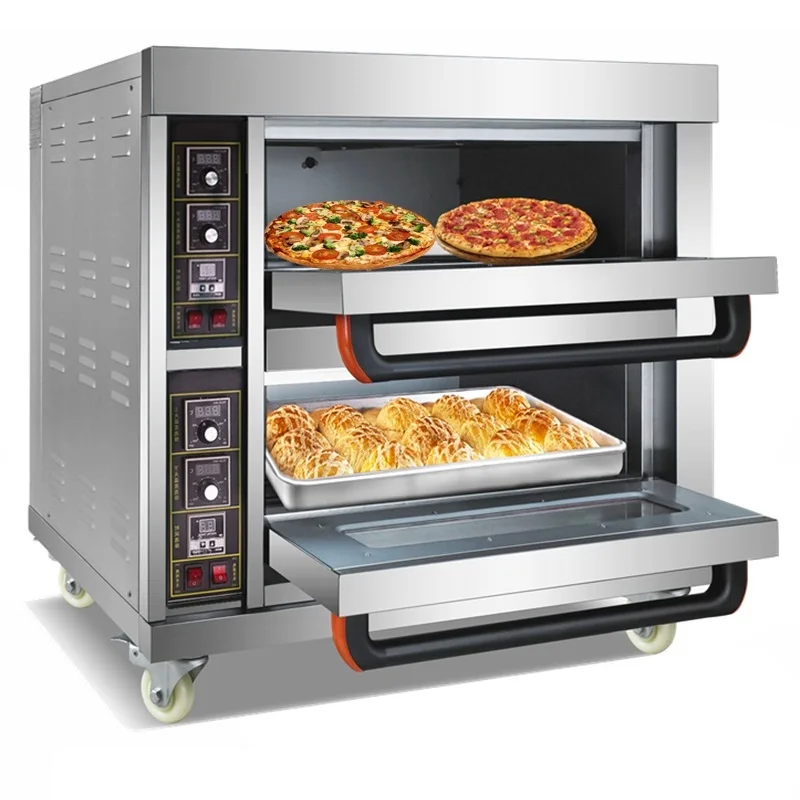 Bakery Equipment 2 Deck 2 Tray Electric Oven 304 Stainless Steel Commercial Use Bread Pizza Oven For Sale
Bakery Equipment 2 Deck 2 Tray Electric Oven 304 Stainless Steel Commercial Use Bread Pizza Oven For Sale