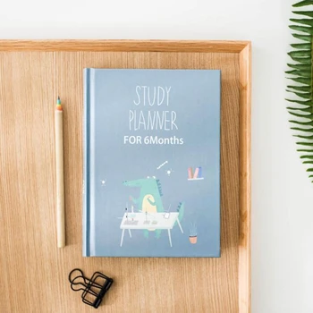 Cute Cartoon Study Planner Notebook with Color Page Student 6 Months Plan Diary Wish Goal List Notepad School Stationery Gift
Cute Cartoon Study Planner Notebook with Color Page Student 6 Months Plan Diary Wish Goal List Notepad School Stationery Gift