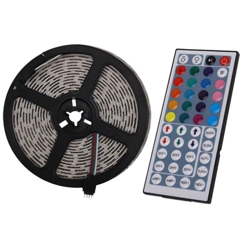 5M/16.4 Ft Smd 5050 Rgb 300 Led Color Changing Kit With Flexible Strip Light+44 Key Ir Remote Control+Power Supply
5M/16.4 Ft Smd 5050 Rgb 300 Led Color Changing Kit With Flexible Strip Light+44 Key Ir Remote Control+Power Supply
