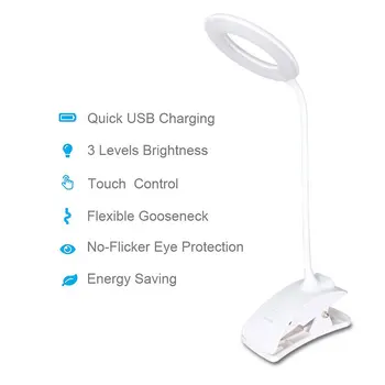 Clip Wireless Table Lamp Touch Sensor Switch Study 3 Modes Foldable Reading Book Light Eye Protection USB Charging Portable Lamp
Clip Wireless Table Lamp Touch Sensor Switch Study 3 Modes Foldable Reading Book Light Eye Protection USB Charging Portable Lamp