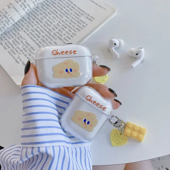For AirPods 2 Case airpod Pro 3 cute Sweet cheese artoon keyring headphone case For Air pods case clear silicone Earphone Cover
For AirPods 2 Case airpod Pro 3 cute Sweet cheese artoon keyring headphone case For Air pods case clear silicone Earphone Cover