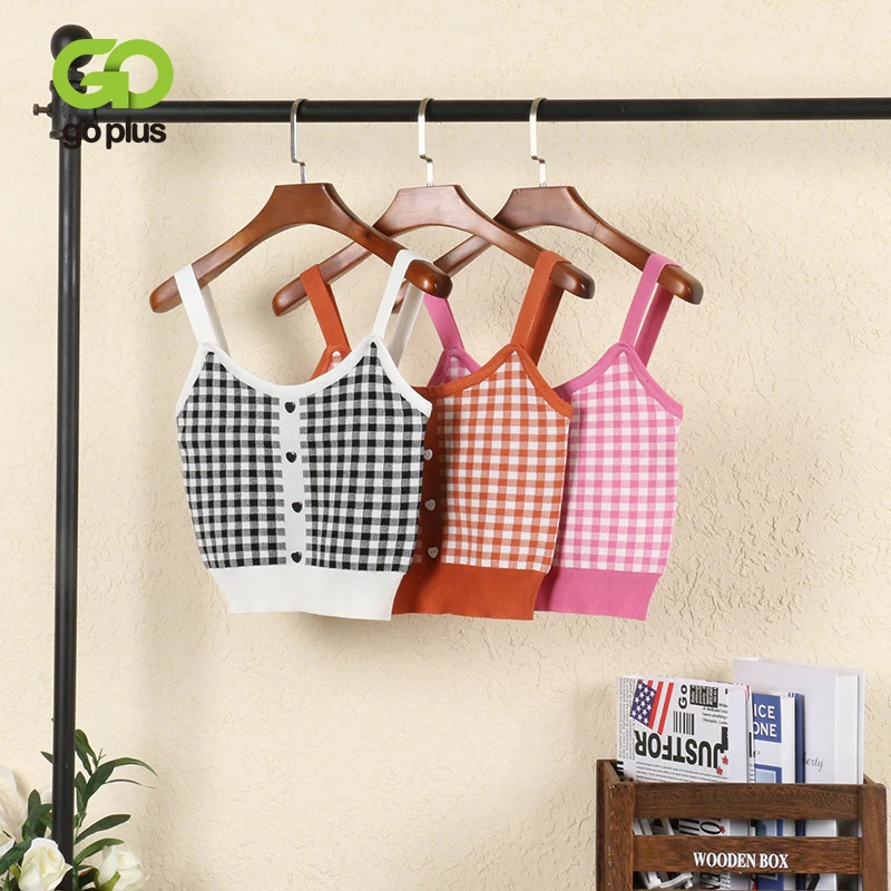 GOPLUS Tops Women Plaid Clothes 2020 Sexy Cami Vest Tops Knitted Sleeveless Camis Summer Tank Top Haut Femme Topjes Dames C10626
GOPLUS Tops Women Plaid Clothes 2020 Sexy Cami Vest Tops Knitted Sleeveless Camis Summer Tank Top Haut Femme Topjes Dames C10626
