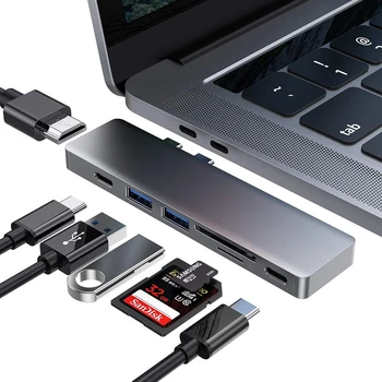 Hot Type C Hub Adapter USB C HDMI 2 USB 3.0 Ports TF/SD Card Reader Power Delivery 7 in 1 Adapter for MacBooks Pro 13″ and 15″
Hot Type C Hub Adapter USB C HDMI 2 USB 3.0 Ports TF/SD Card Reader Power Delivery 7 in 1 Adapter for MacBooks Pro 13″ and 15″