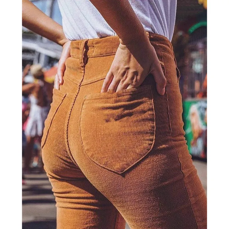Fashion Autumn Winter Corduroy Flared Pants Office Lady Elegant Trousers Solid Color High Waist Flared Pants for Women
Fashion Autumn Winter Corduroy Flared Pants Office Lady Elegant Trousers Solid Color High Waist Flared Pants for Women