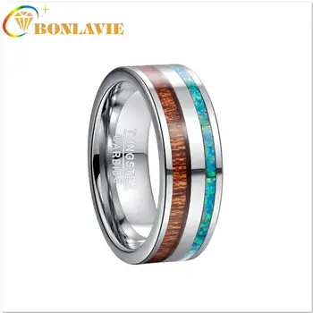 2020 Nuncad 8mm Width Steel Color Inlaid Green Opal + Acacia Tungsten Steel Ring Men's Ring
2020 Nuncad 8mm Width Steel Color Inlaid Green Opal + Acacia Tungsten Steel Ring Men's Ring