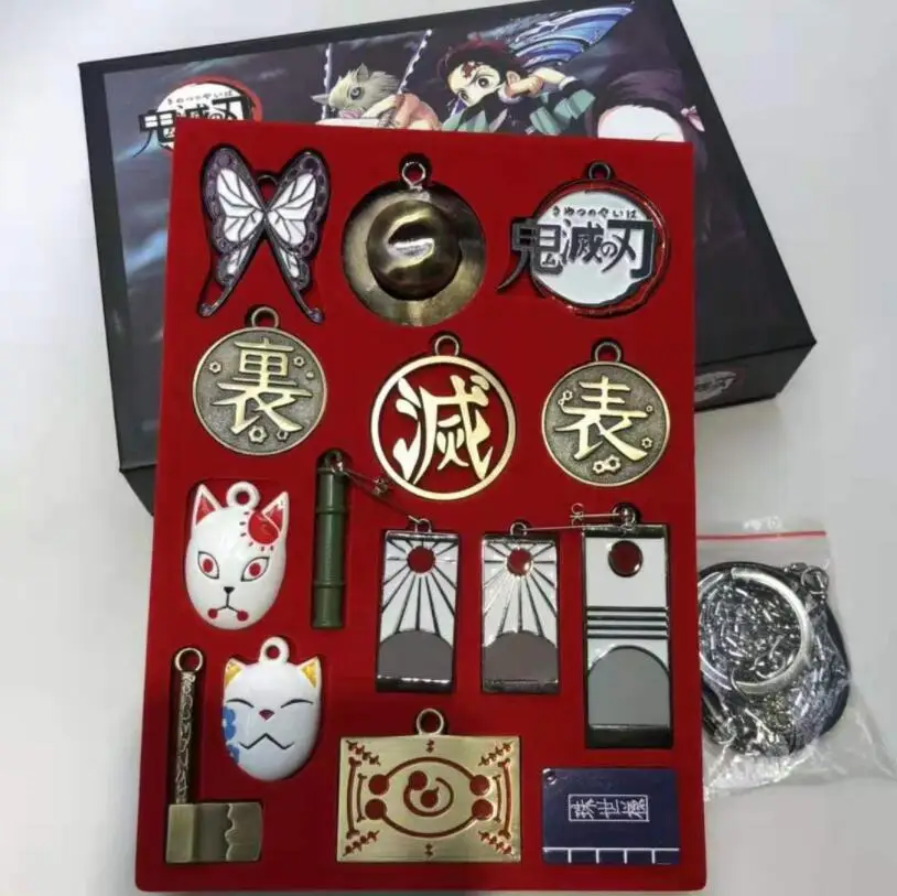 16pcs Demon Slayer Kimetsu No Yaiba Keychain Cosplay Props Tanjirou Mask Butterfly Bamboo Tube Key Chains Necklace
16pcs Demon Slayer Kimetsu No Yaiba Keychain Cosplay Props Tanjirou Mask Butterfly Bamboo Tube Key Chains Necklace