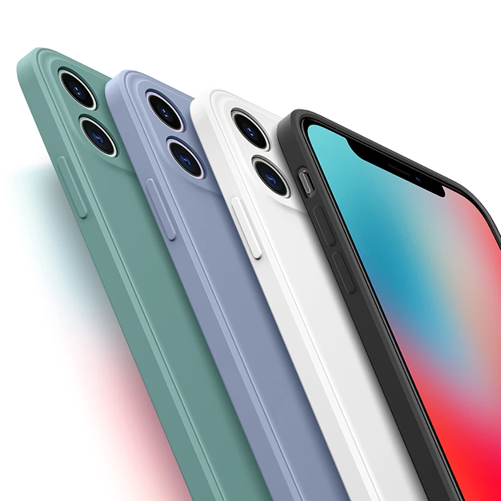 New Luxury Classic Square edge Soft Liquid Silicone Case For iPhone 11 Pro X XR XS Max 6 6s 7 8 Plus se 2020 12 Shockproof Cover
New Luxury Classic Square edge Soft Liquid Silicone Case For iPhone 11 Pro X XR XS Max 6 6s 7 8 Plus se 2020 12 Shockproof Cover