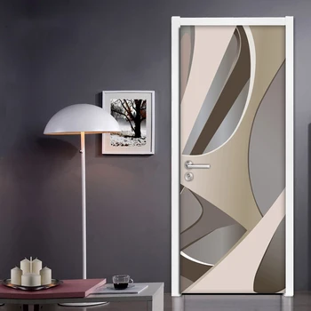 PVC Self-adhesive Door Sticker 3D Geometric Wallpaper Wall Decals Living Room Bedroom Home Decoration Door Mural Papel De Parede
PVC Self-adhesive Door Sticker 3D Geometric Wallpaper Wall Decals Living Room Bedroom Home Decoration Door Mural Papel De Parede