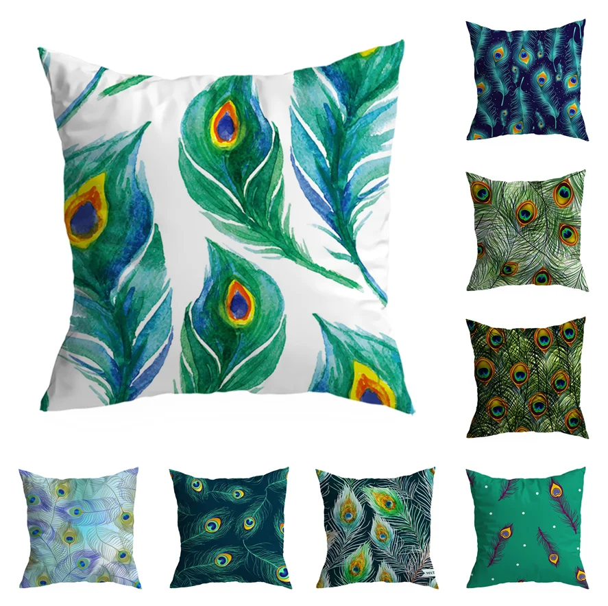 Modern Green Peacock Feather Pillowcase Thick Short Plush Soft Home Cushion Cover Bedroom Bed Funny Artistic Decor Pillow Cover
Modern Green Peacock Feather Pillowcase Thick Short Plush Soft Home Cushion Cover Bedroom Bed Funny Artistic Decor Pillow Cover